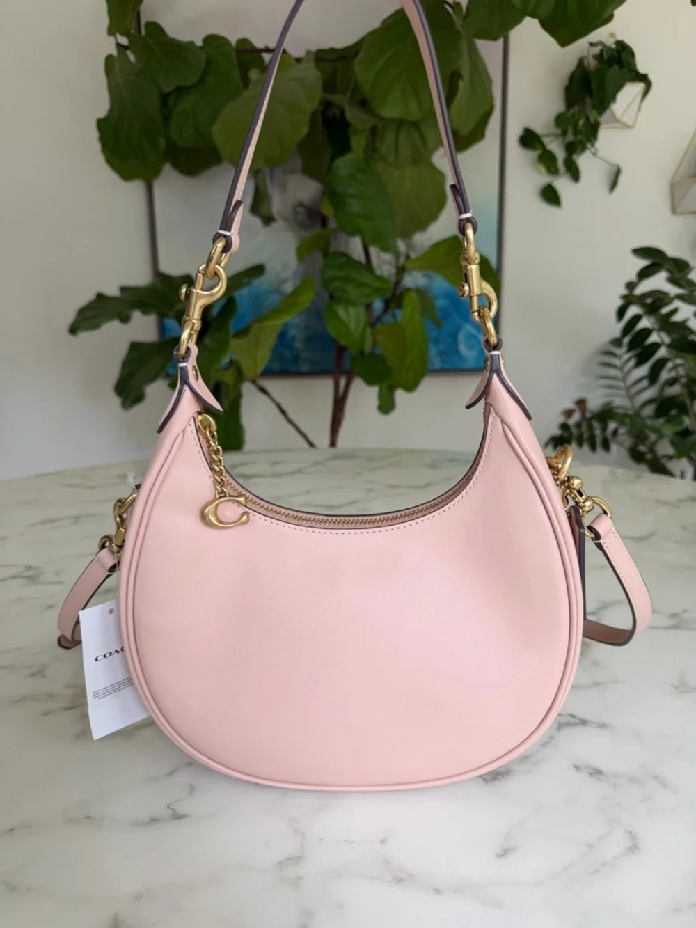 NWT COACH Jonie Bag 22 Glovetanned Leather Cream Pink Crossbody Shoulder CBG16 - Picture 2 of 15